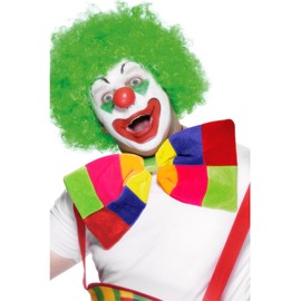 Smiffys Jumbo Bow-Tie, Assorted Bright Colours, Rainbow , Circus Fancy Dress, Adult Dress Up Accessories