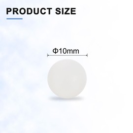 sourcing map 300pcs PP Plastic Bearing Balls 10mm Solid Plastic Balls, Precision Bearing Ball, White