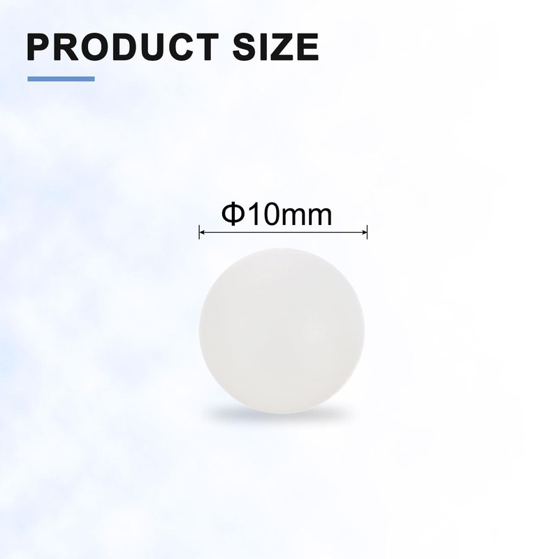 sourcing map 300pcs PP Plastic Bearing Balls 10mm Solid Plastic