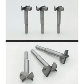 6PCS Brocas Forstner Set 30-60mm HSS Broca Fresadora Madera Hole Saw Avellanadoras Carburo Cementado Carbono Taladro de la Carpintería Punzonadora con Mango Redondo DC02A