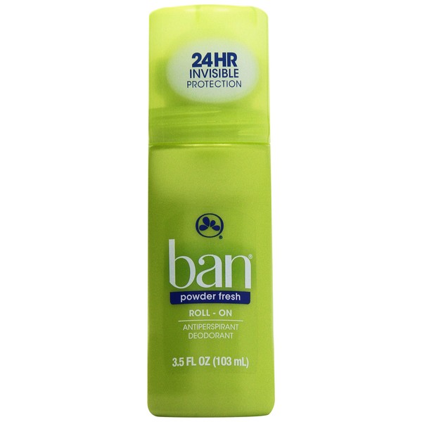 Ban Classic Roll On Shower Fresh Powder Deodorant, 3.5 oz
