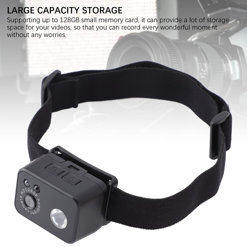 Headlamp Camera 3W LED 1080P 2MP Smart Sensor Headlamp Wearable