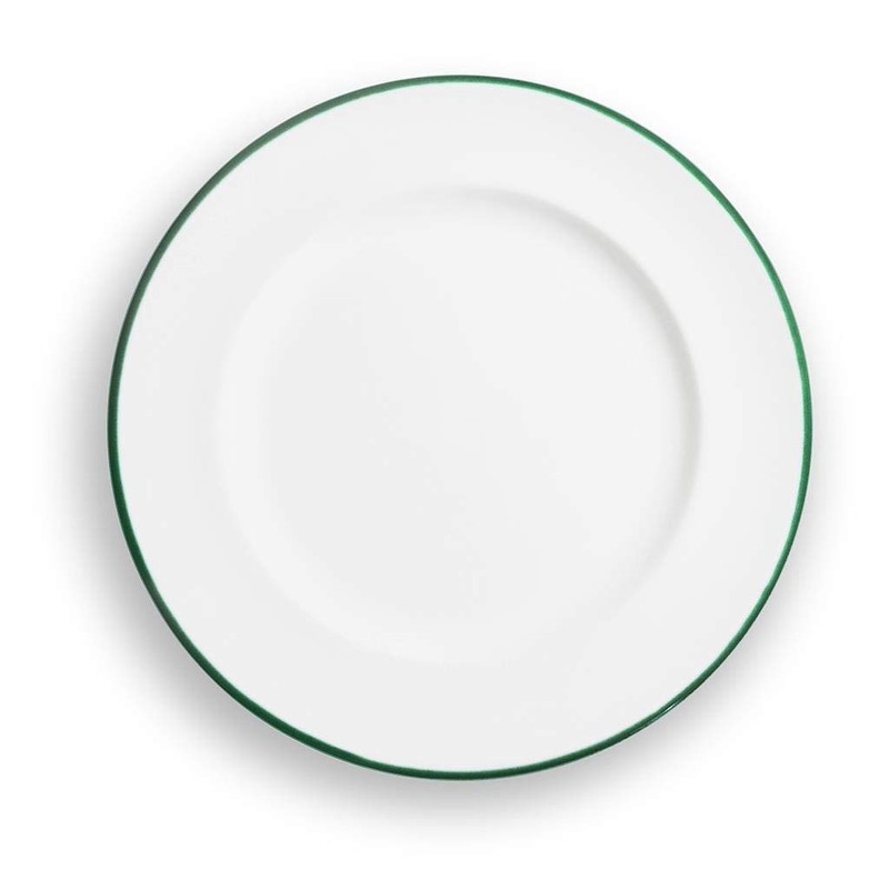 GMUNDNER KERAMIK Dessert Plate Gourmet Diameter 22 cm Green Rim