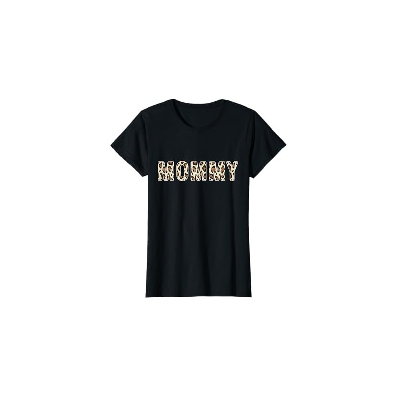 Leopard Pattern Mommy Mothers Day T-Shirt