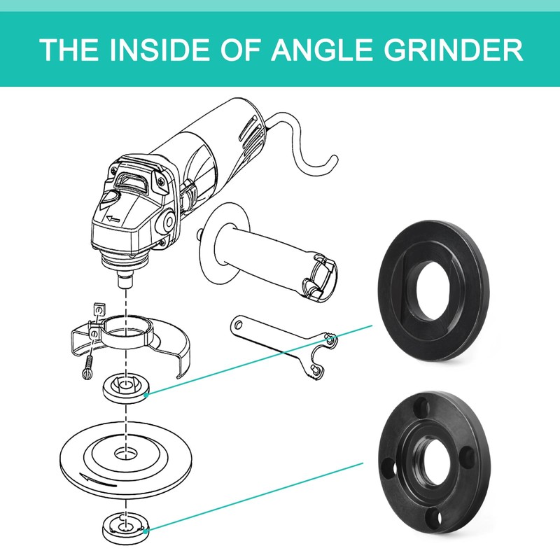 2pcs for M14 Thread Angle Grinder Flange Nut Replacement Angle