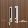 Dontay Pocket Door Handle with Lock and Edge Pull, Narrow