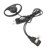 2 Way Radio Earpiece 2 Pin Plug D Shape Security