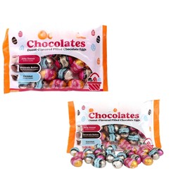 Easter Chocolate Creme Filled Eggs, Donut Flavored, 9 oz, 2 Pack, Jelly Brownie Coconut Assorted