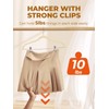 HOUSE DAY Velvet Skirt Hangers 12 Pack, Beige Velvet Hangers
