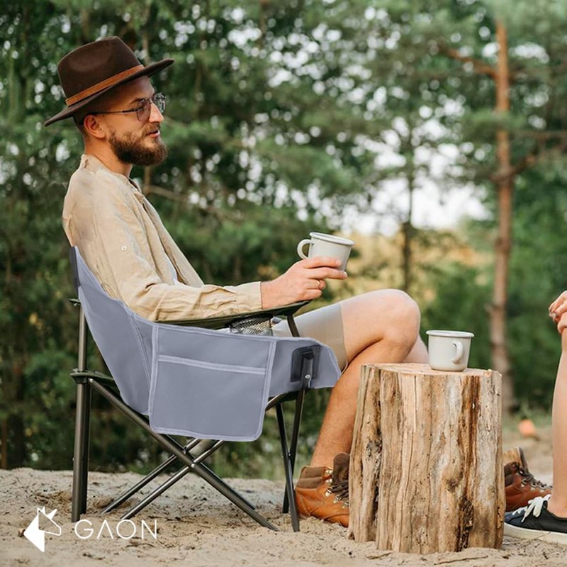 GAON. Silla Plegable para Camping y Exterior de Lona de