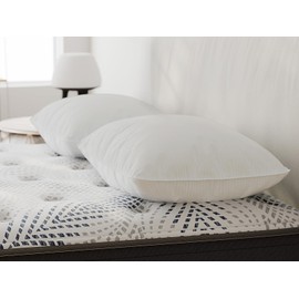 Sleepy's Feather & Down Chamber Pillow | Breathable Cool Natural Cotton Cover | Medium Density | Great for All Sleepers | King Size: 36" L x 20" W