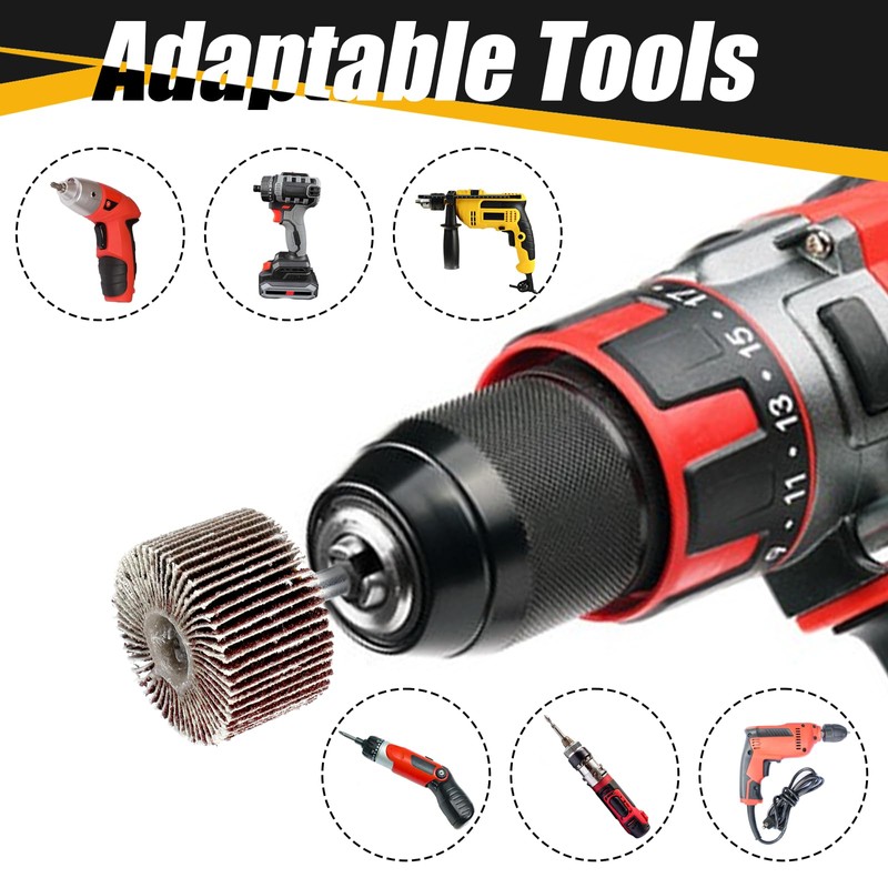 20 Pack Flap Wheel Sander Set 80 Grit Abrasive Sanding