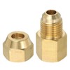 PATIKIL Brass Pipe Fitting, 1/4" G Female x 5/16" Flare