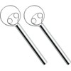 CAMKYDE Danish Dough Whisk 12-Inch Double Eyes Stainless Steel Dutch