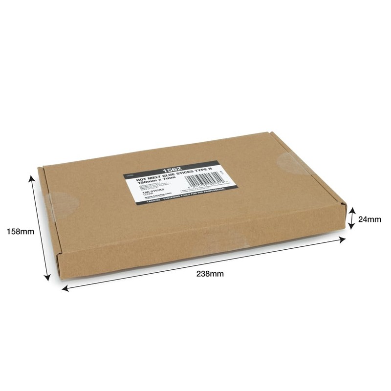 Tacwise 1562 Extra-Long Hot Melt Glue Sticks, 7mm x 150mm,