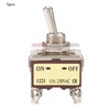 Toggle Switch 4 PIN 2 Position 5PCS 12MM Mount 15A