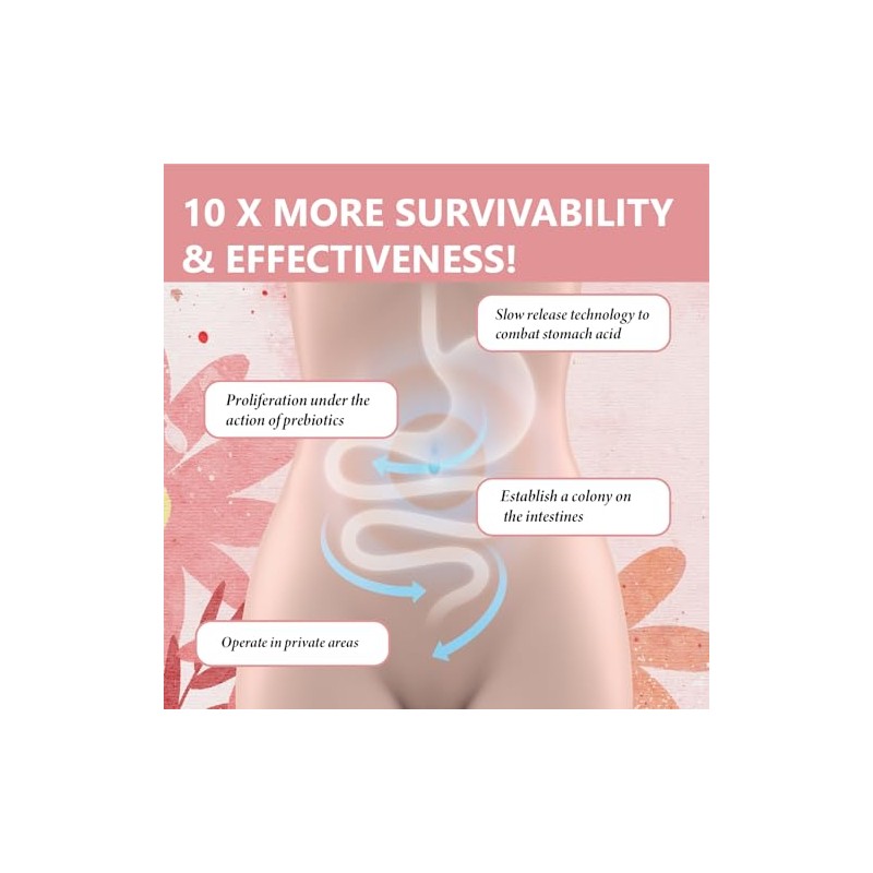 Women's Vaginal Probiotics 100B CFU with D-Mannose & Organic Cranberry