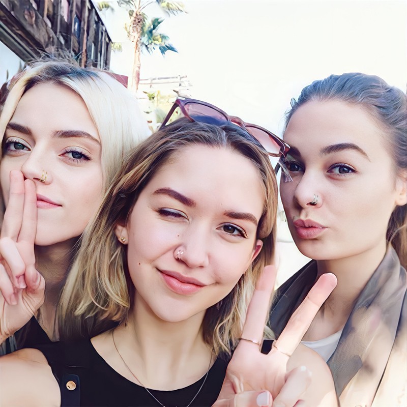 Tanreeqee Double Nose Rings - Spiral Hoops, Hypoallergenic Stainless Steel