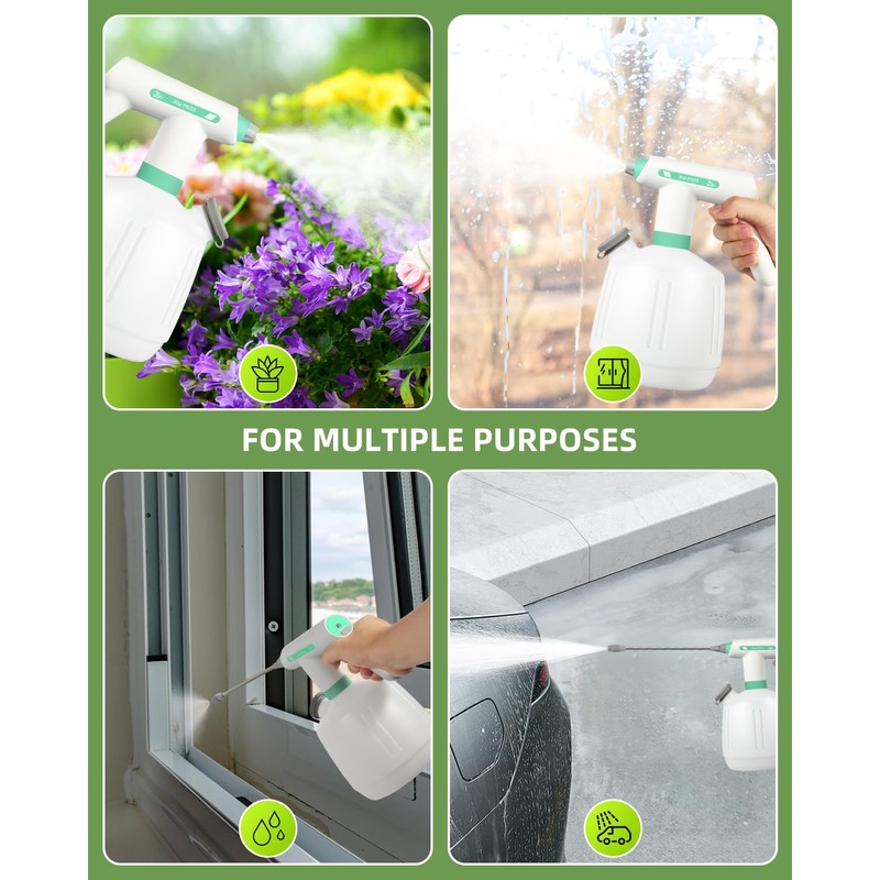 Uten Cordless Electric Sprayer - 2L Rechargeable Electric Spray Bottle,
