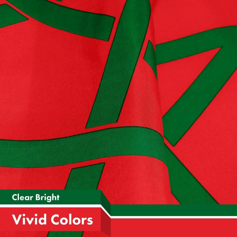 UD_Morocco Moroccan Flag 3x5 Ft 2-Pack 150D Printed Polyester By