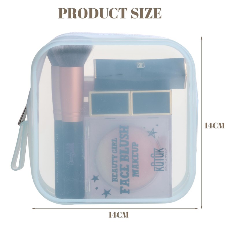 BS-MALL Silicone Travel Makeup Bag – Transparent Cosmetic Storage Pouch,