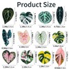12 pcs Leaf Shaped Fridge Magnets, Plant Themed Decorative Acrylic