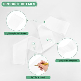 M METERXITY 1-Pack Blank Satin Sash, 3.8" x 63" Party Accessory Plain Sashes for Wedding/Birthday/Pageant/Party Decorations/DIY Sash/Graduation Ceremony [White]