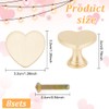 GOMAKERER Pack of 8 Alloy Drawer Knobs, Heart-Shaped Metal Handle