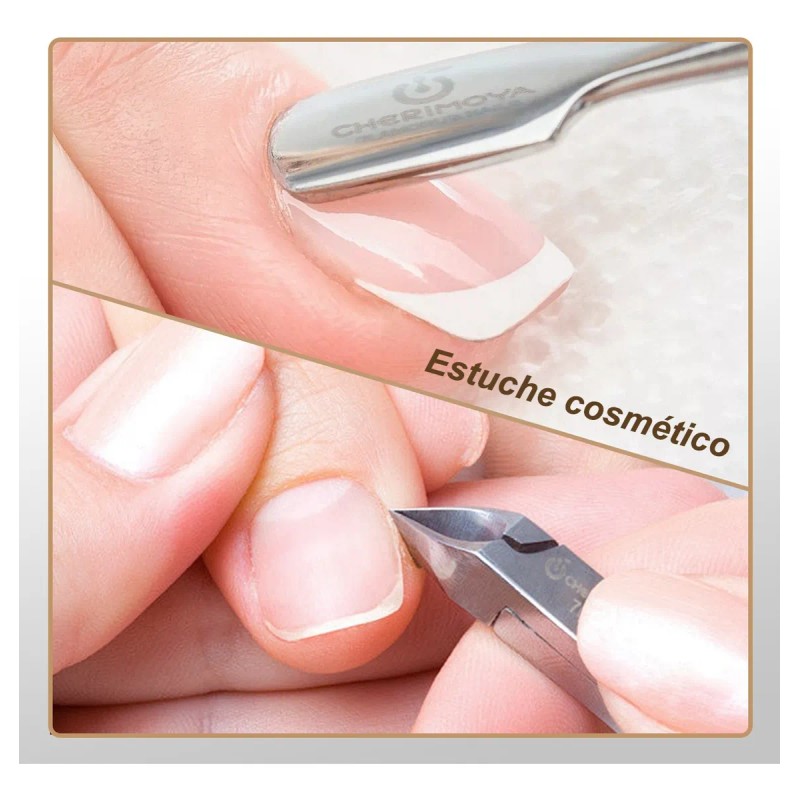 Set De Corta Cutícula Alicate+empujador Para Uñas Cherimoya