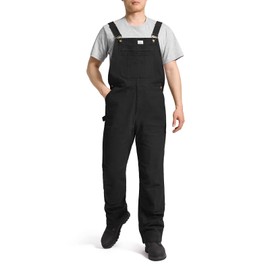 HISEA Mens Flex Canvas Bib Overalls, Men's Relaxed Fit Lightweight Stretch Work Overall with Adjustable Straps and Pockets Black