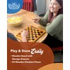 WE Games Solid Wood Checkers Board Game – 14.5-Inch Vintage