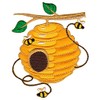 Bee Nest on Branch Bee Honey Bee Stick On Sew-On