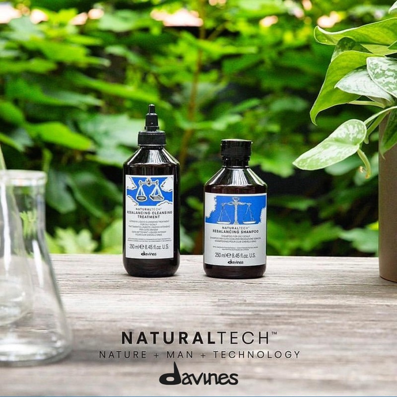 Davines Naturaltech REBALANCING Cleansing Treatment, Effectively Counteract Greasy Scalp And