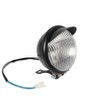 5.5" Motorcycle Headlight Front Round Visor Light Lamp Black/Chrome For