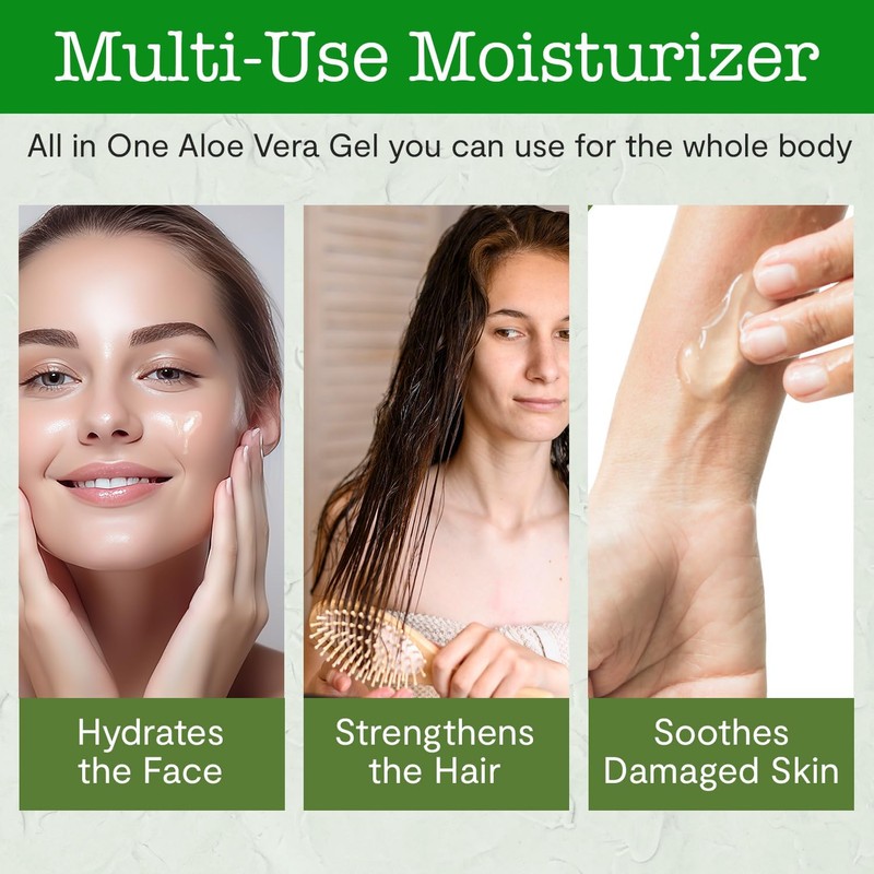 Gel De Aloe Vera Orgánico Certificado Usda 12 Oz -