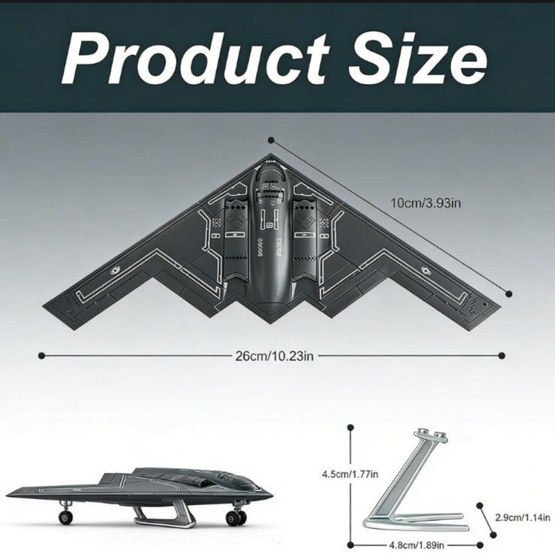 QPHYFXF 1/200 B-2 Stealth Bomber Model Kit, Military Replica with