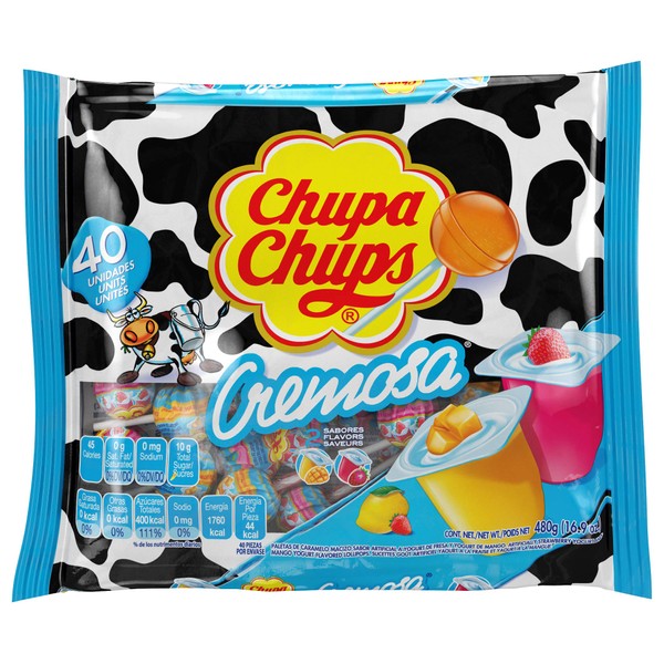 Chupa Chups Lollipops - Sabor a yogur (40 ct. Bolsa) sin grasa.