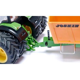 siku 3292, John Deere 8R 410 with Double Tyres, Toy Tractor, 1:32, Metal,Plastic, Green, Removable Front Weight, Ackerman Steering, Detachable Cab, Front and Rear Coupling
