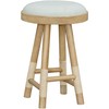 Livabliss x Becki Owens Esmarca Modern Coastal Stool, Blue/Tan, 26"