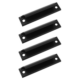 4 Pack ZONADAH 90 mm Wing Window Handles, Cabinet Handles, Aluminum Handles, Modern Door Handles, Finger Handles, Invisible Drawer Handles, Curved Cabinet Handles for Kitchen/Bedroom/Door (Black)