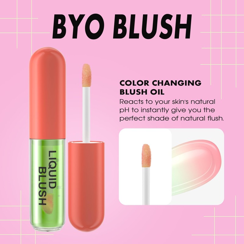Liquid Cream Blush Stick - Soft Cream Liquid Blush, Long-Wearing