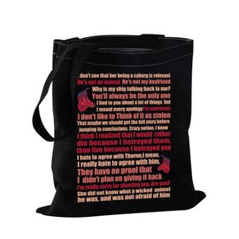 JYTAPP Scarlet Witch Quotes Tote Bag Superhero Gift Wanda Witch Shoulder Bag Movie Fans Gifts