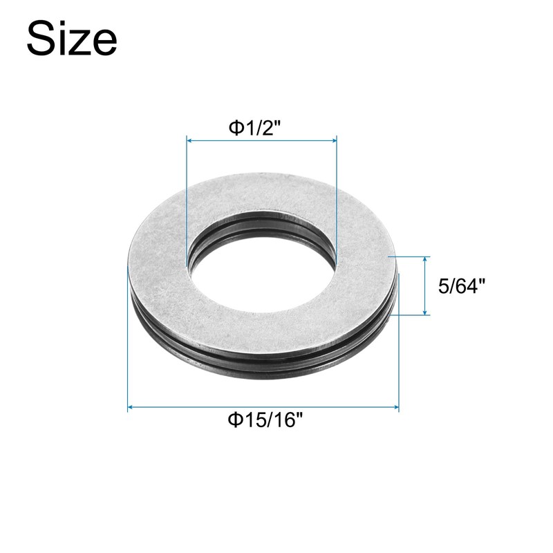 sourcing map 8 Sets TC815+2TRA Thrust Needle Roller Bearings with
