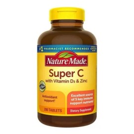 Natures Made Super C Con Vitamina D3 Y Zinc (200 Tabletas) Sabor S/n