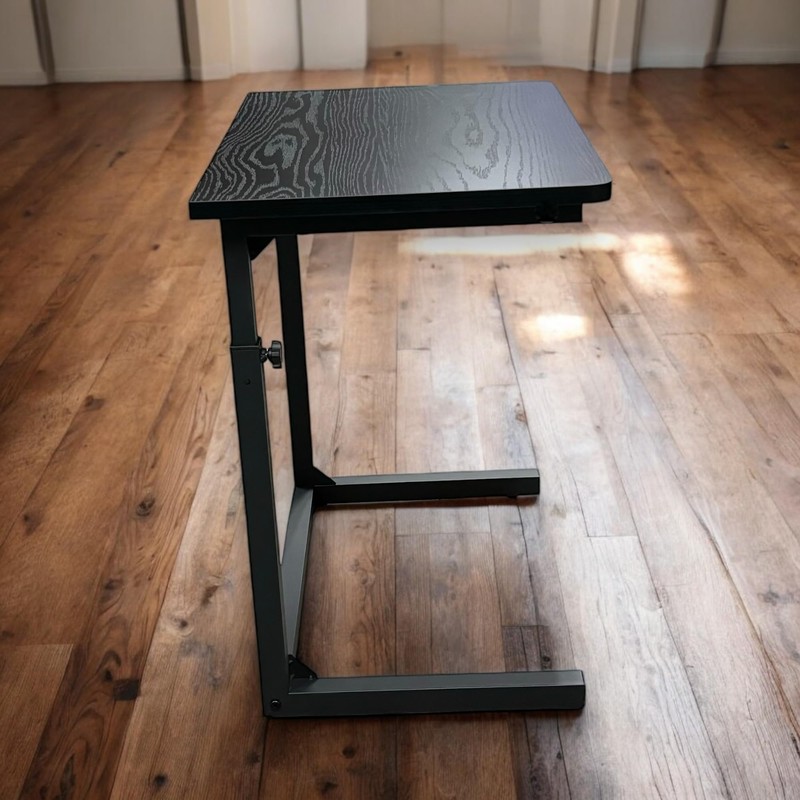 Tinymod Height Adjustable Sofa Side C Shape Table,Laptop Holder End