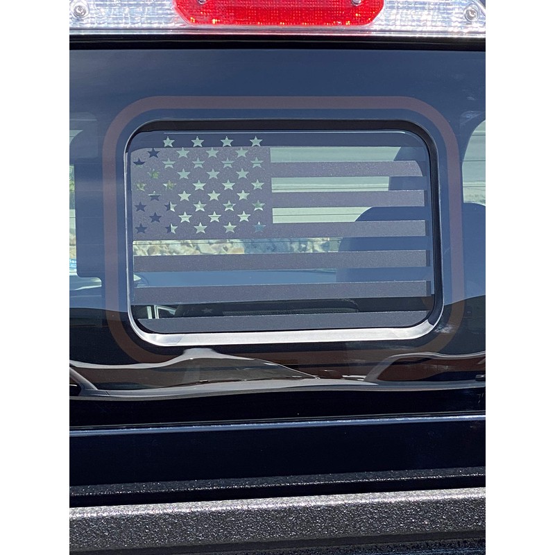 ELEVATED AUTO STYLING - Rear Middle Window American Flag Decal