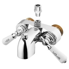Pyhomestrim - Clawfoot Add-A-Shower Desviador Bathcock, Accesorio de Ducha para Grifo de Bañera, Grifo de Bañera con Manijas de Palanca d...