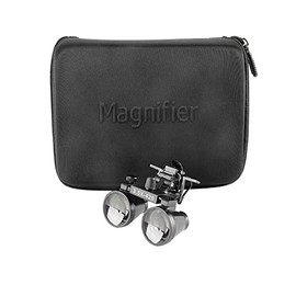 Clip-on Magnifying Loupe with Metal Clip Binocular Loups for Glasses (2.5X)