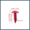 INFINAUTO 30pcs 5mm Red Motorcycle Cross Head Self Tapping Bolts