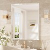TokeShimi 24x30 Frameless Bathroom Mirror for Over Sink, Tempered Beveled